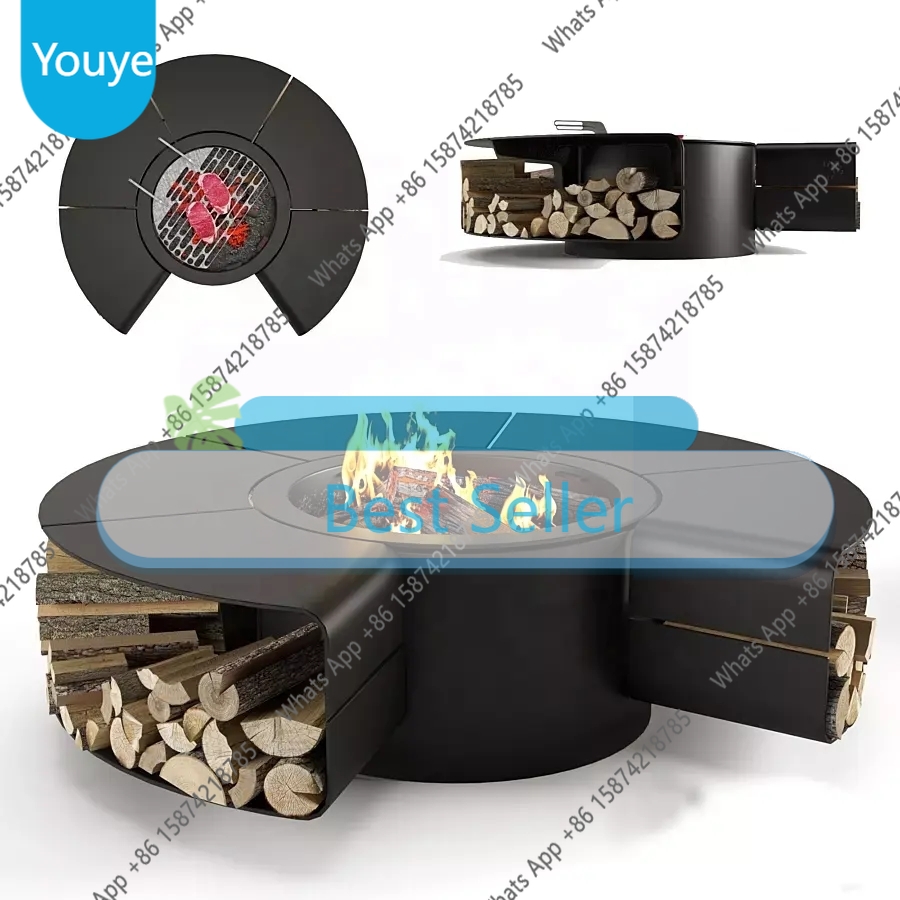 Outdoor Furniture Fire Pit Set - Уличный бездымный стол-очаг I C из