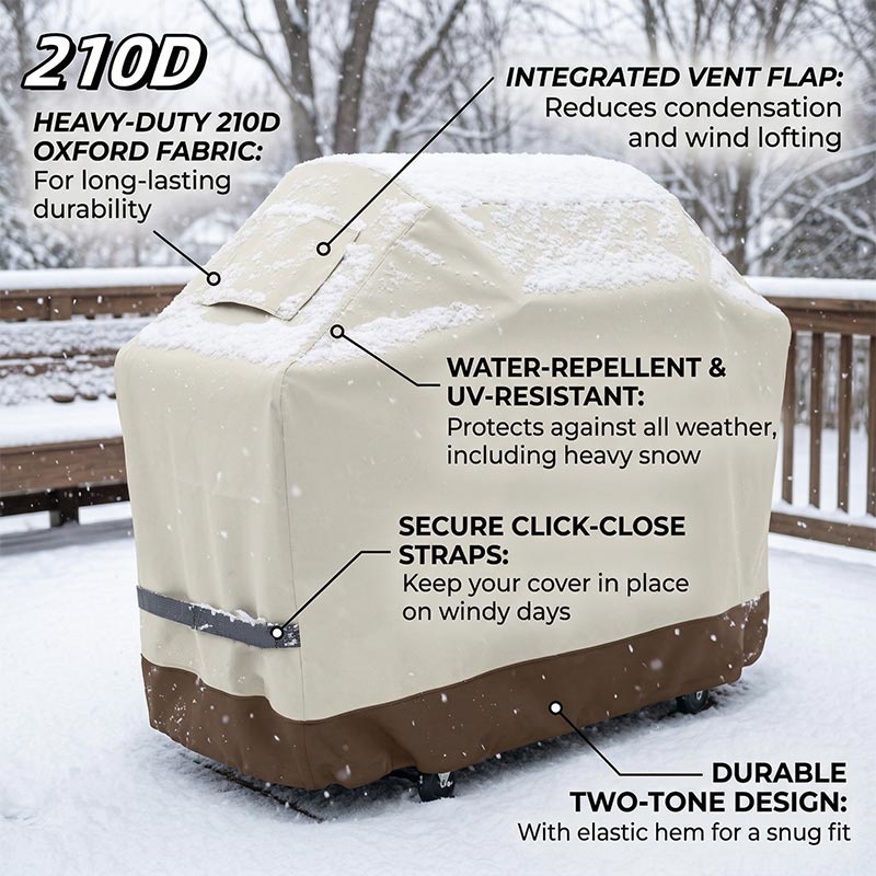 Outdoor Furniture Used - Чехол для газового гриля 210D, бежевый,