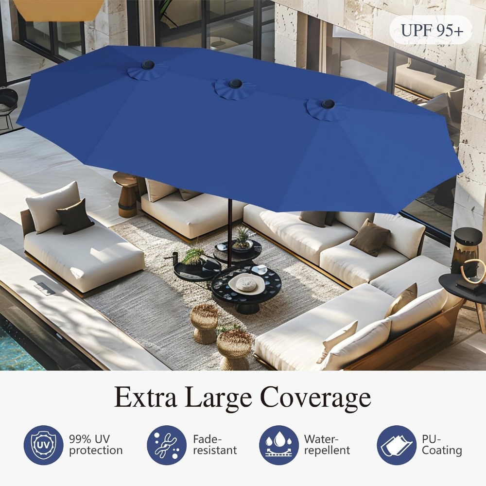 Outdoor Furniture Umbrella - Зонт для патио прямоугольный, 15 футов,
