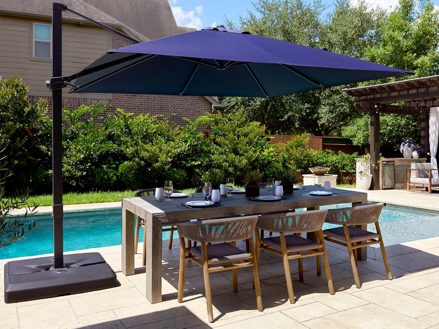 Outdoor Furniture Umbrella - Зонт консольный для патио 3х3 м,