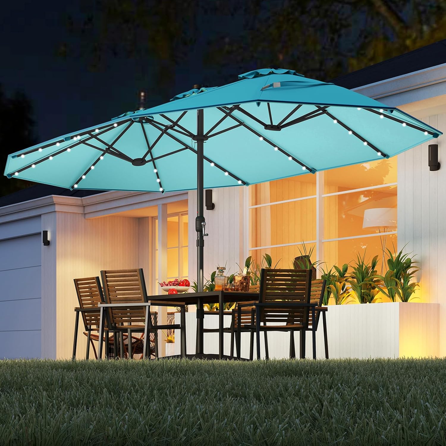 Outdoor Furniture Umbrella - Солнечный зонт для патио 15 футов,