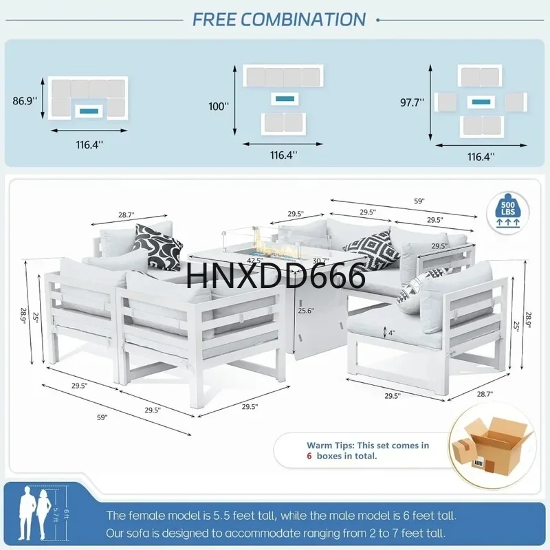 7-местный алюминиевый комплект – обзор и цена Outdoor Furniture Fire Pit Set