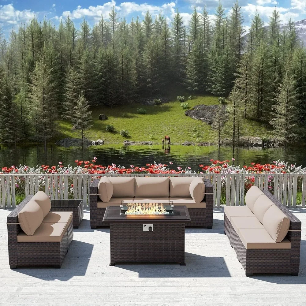 -Набор мебели для патио со сто – обзор и цена Outdoor Furniture Fire Pit Set