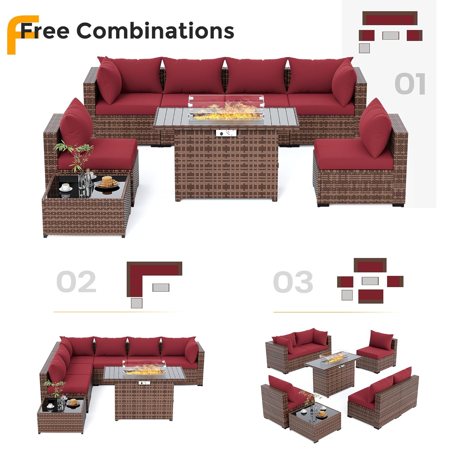 Комплект из 8 предметов: всепо – обзор и цена Outdoor Furniture Fire Pit Set