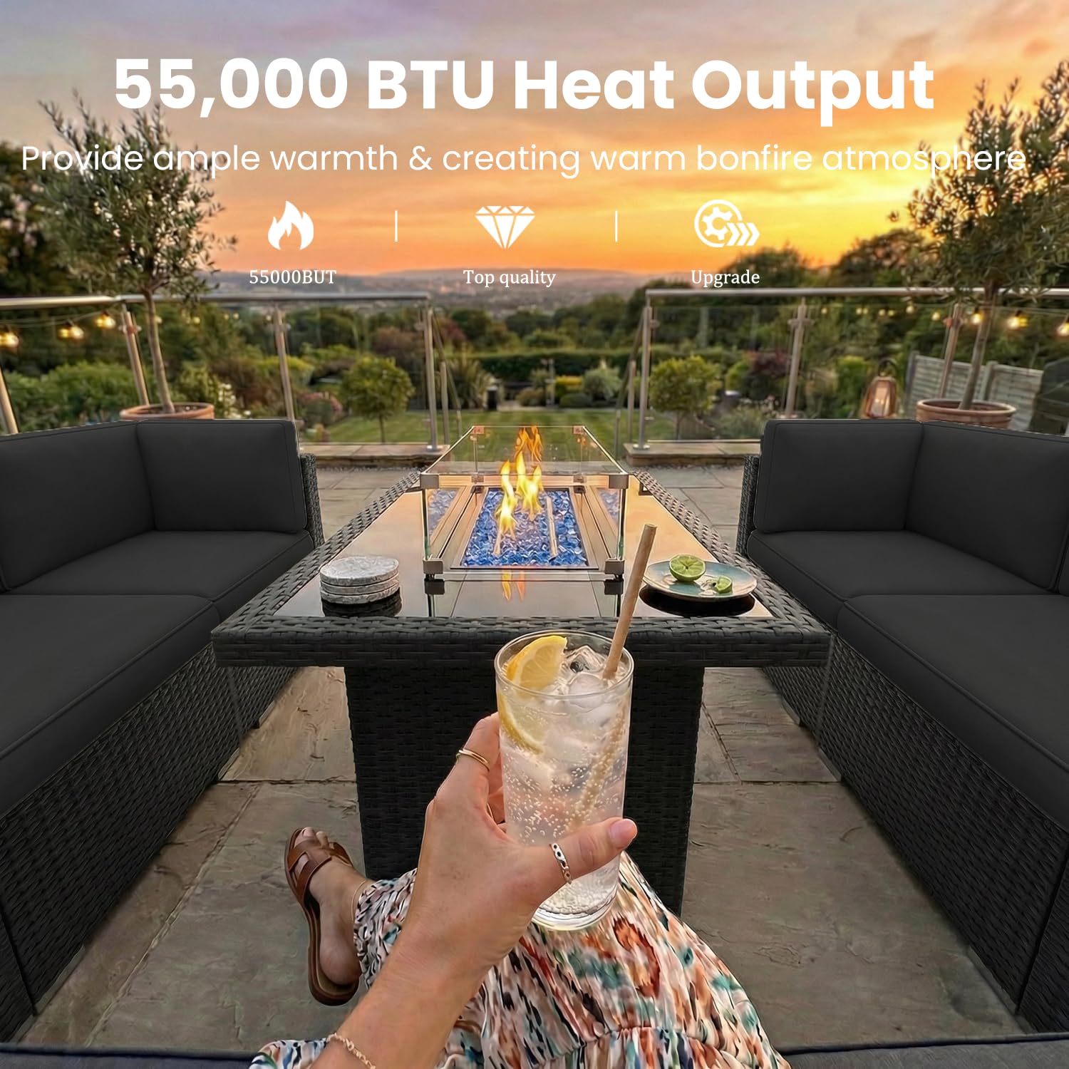 Комплект садовой мебели из 8 п – обзор и цена Outdoor Furniture Fire Pit Set