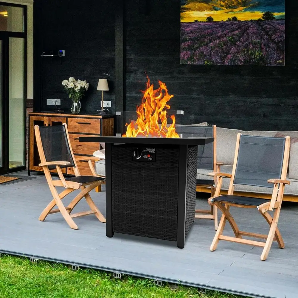 Плетеная мебель для патио, ком – обзор и цена Outdoor Furniture Fire Pit Set