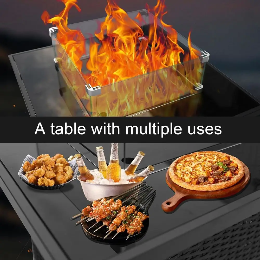 Плетеная мебель для патио, ком – обзор и цена Outdoor Furniture Fire Pit Set