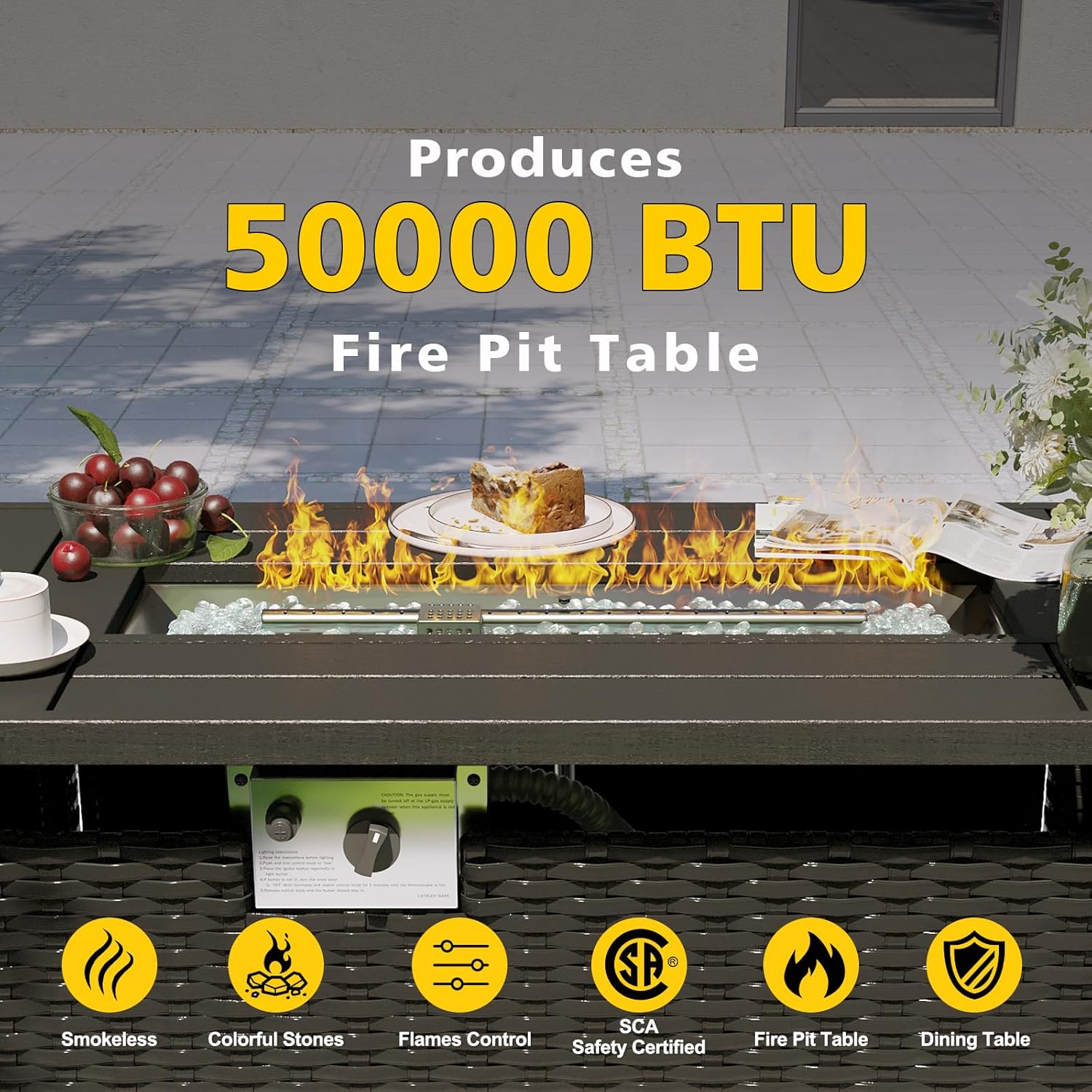 Комплект садовой мебели с пати – обзор и цена Outdoor Furniture Fire Pit Set