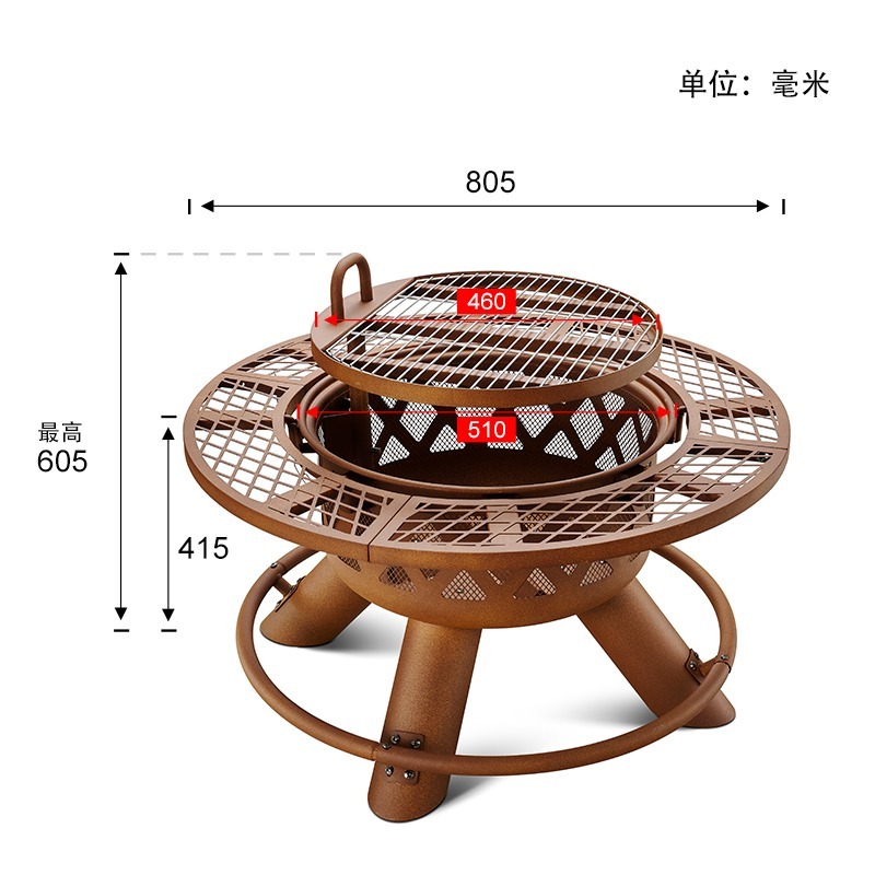 Современный уличный стальной м – обзор и цена Outdoor Furniture Fire Pit Set