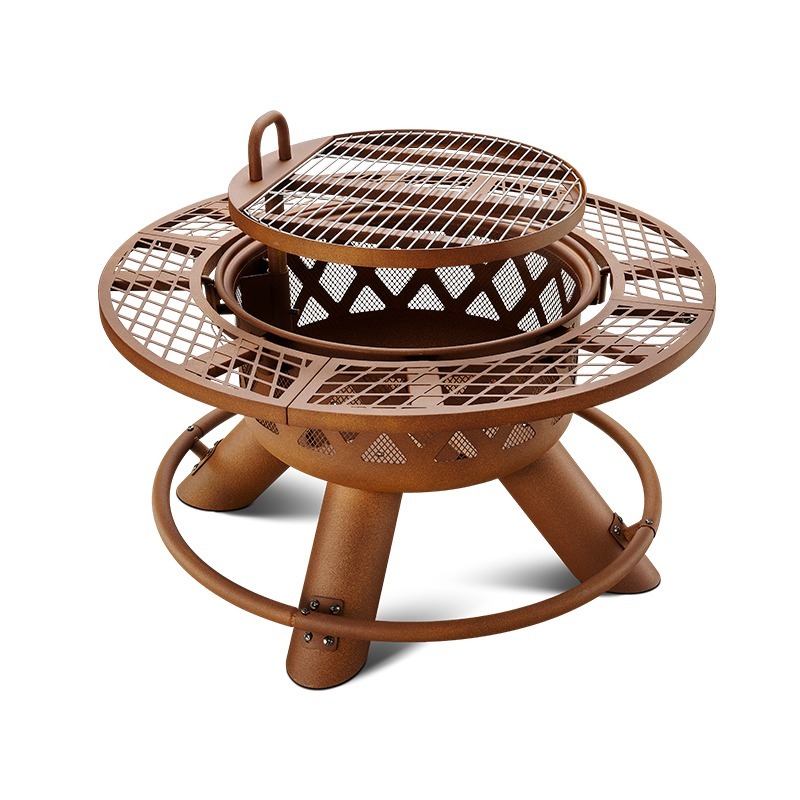 Современный уличный стальной м – обзор и цена Outdoor Furniture Fire Pit Set