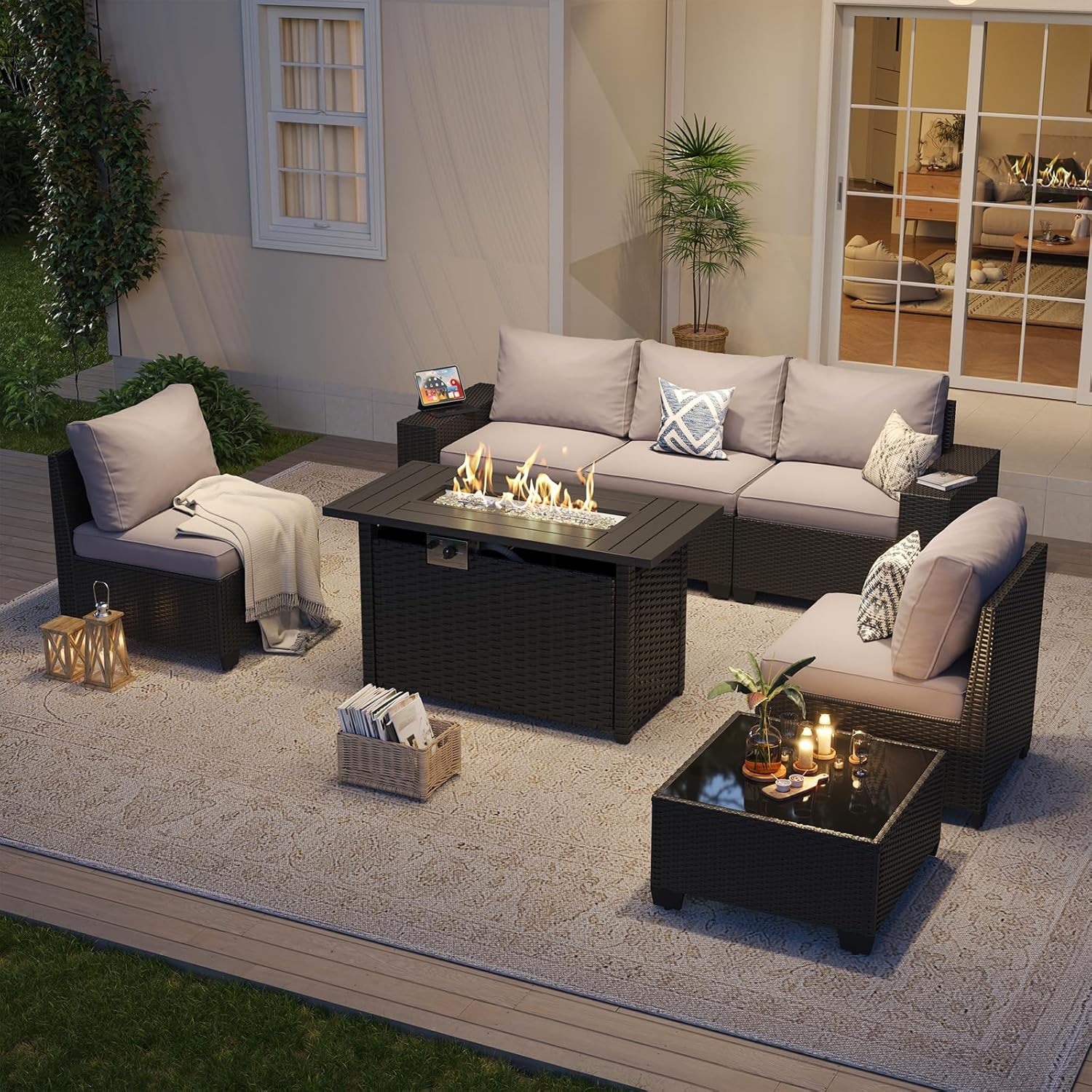 Комплект уличной мебели для па – обзор и цена Outdoor Furniture Fire Pit Set