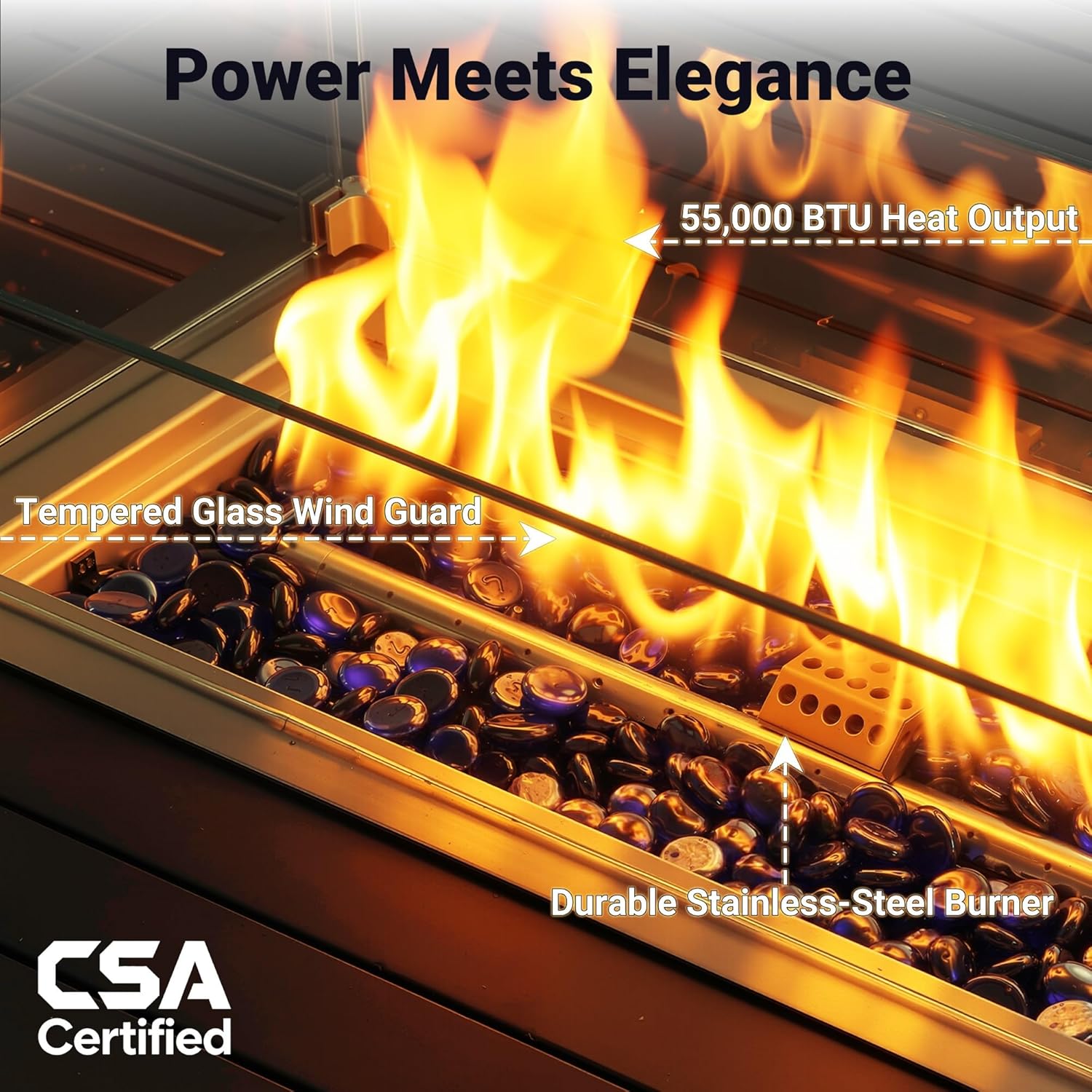 Комплект из 5 алюминиевых садо – обзор и цена Outdoor Furniture Fire Pit Set