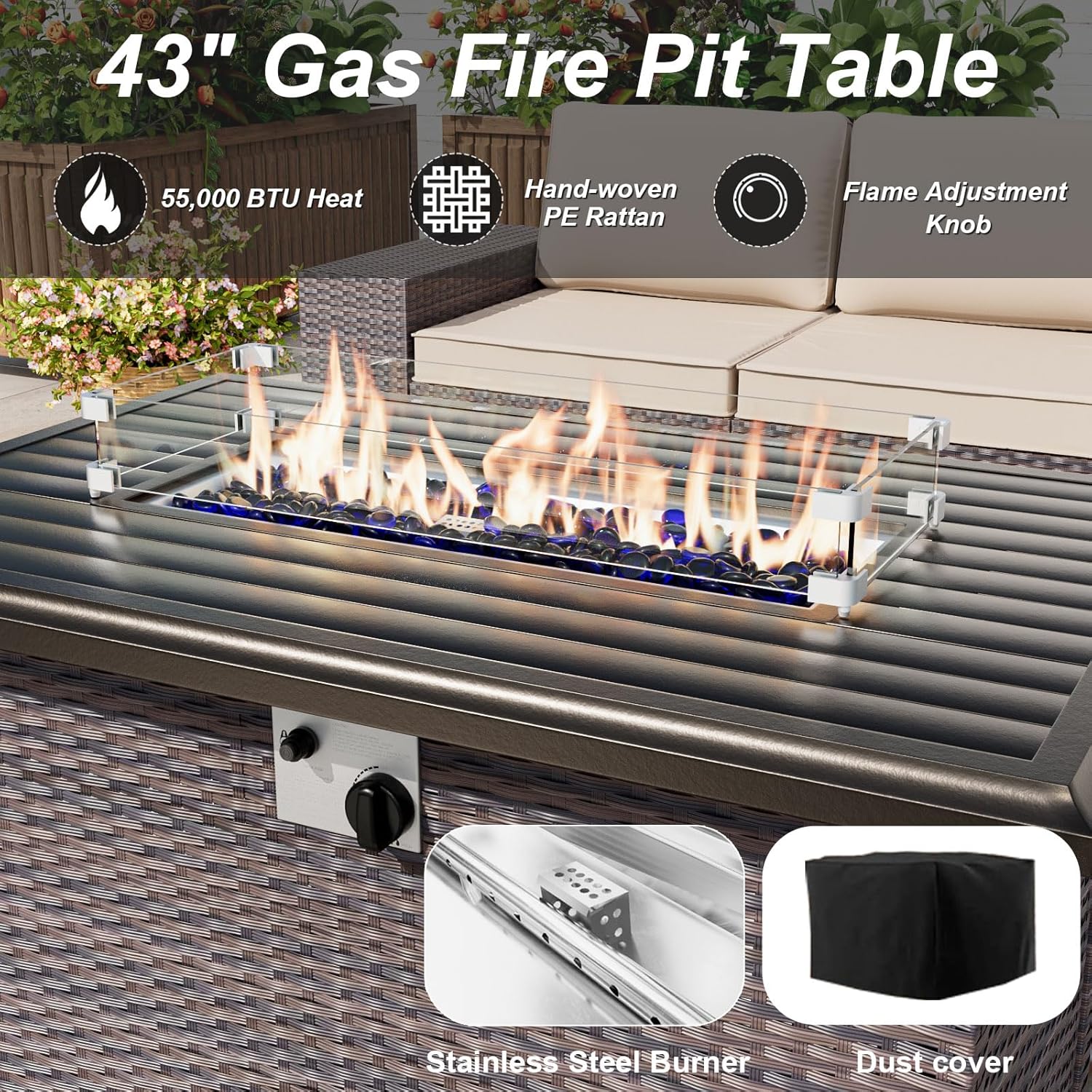Комплект садовой мебели с очаг – обзор и цена Outdoor Furniture Fire Pit Set