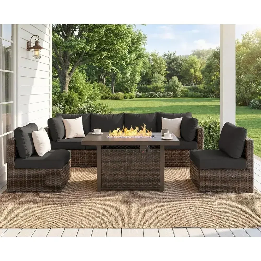 Комплект садовой мебели из 7 п – обзор и цена Outdoor Furniture Fire Pit Set